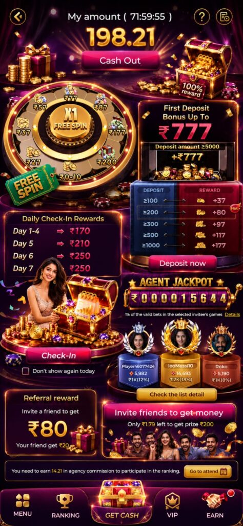 DHAN7 Game mobile casino platform with online slots, card games, daily bonuses, secure login, and premium gaming experience.