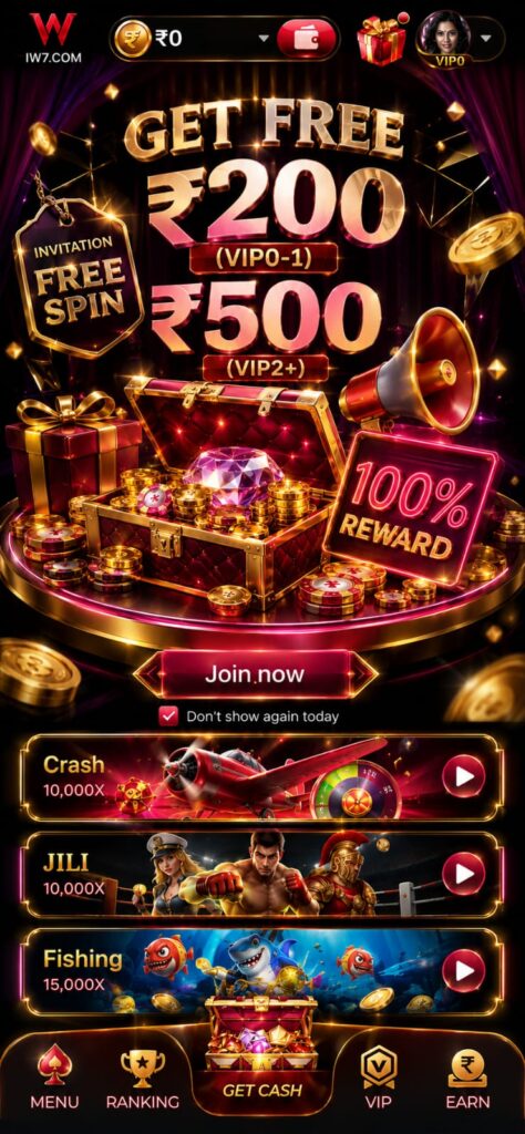IW7 Game APK download page featuring premium online slots, exciting rewards, and fast mobile gameplay.
