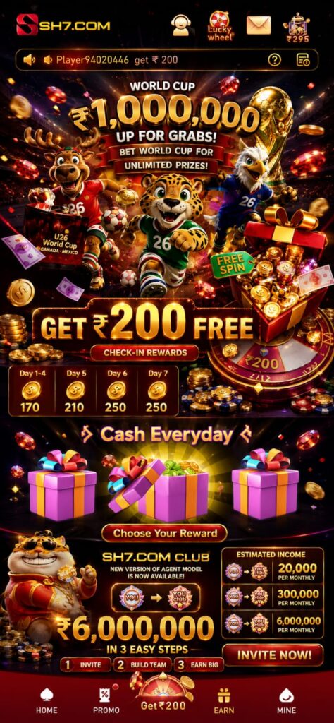 SH7 Game mobile gaming app with online slots, casino games, fast registration, and secure account access.