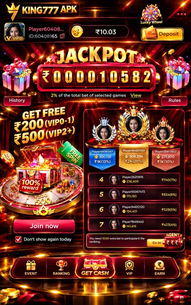 King777 Game online gaming platform with modern design and exciting game features